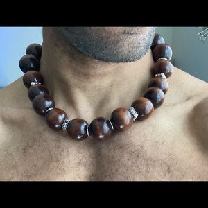 Brown and Silver Chunky necklace